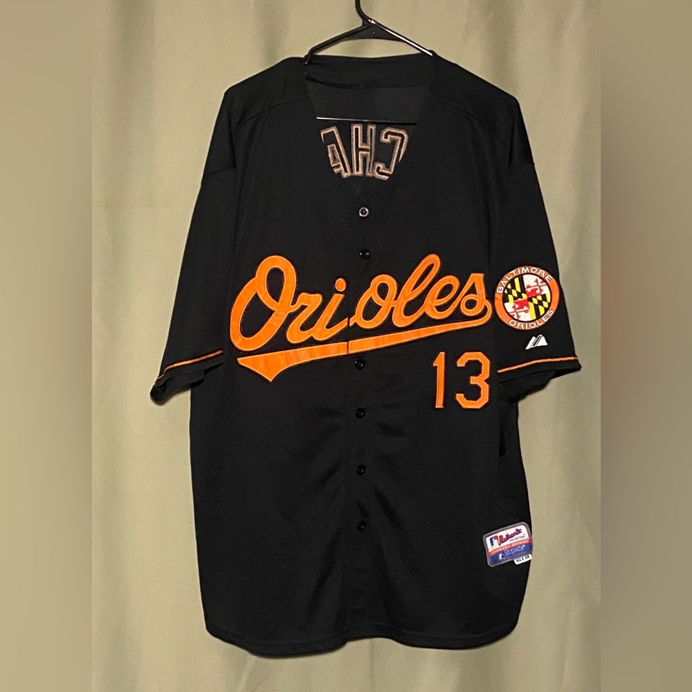 MLB Baltimore Orioles Manny Machado
#13 Black Majestic Cool Base Jersey Size 56